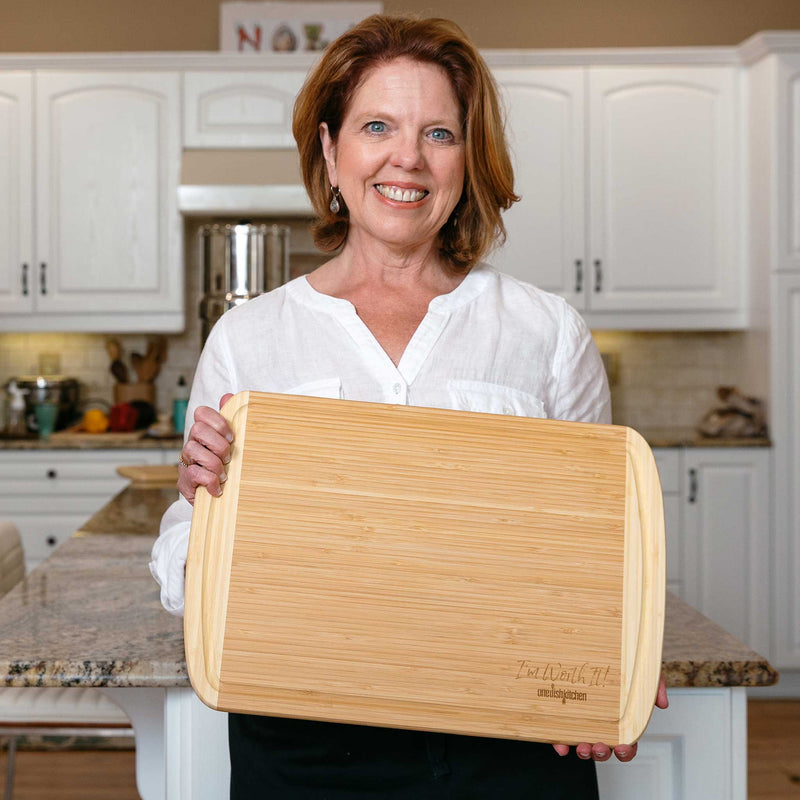 “I’m Worth It!” Limited Edition Bamboo Large Cutting Board