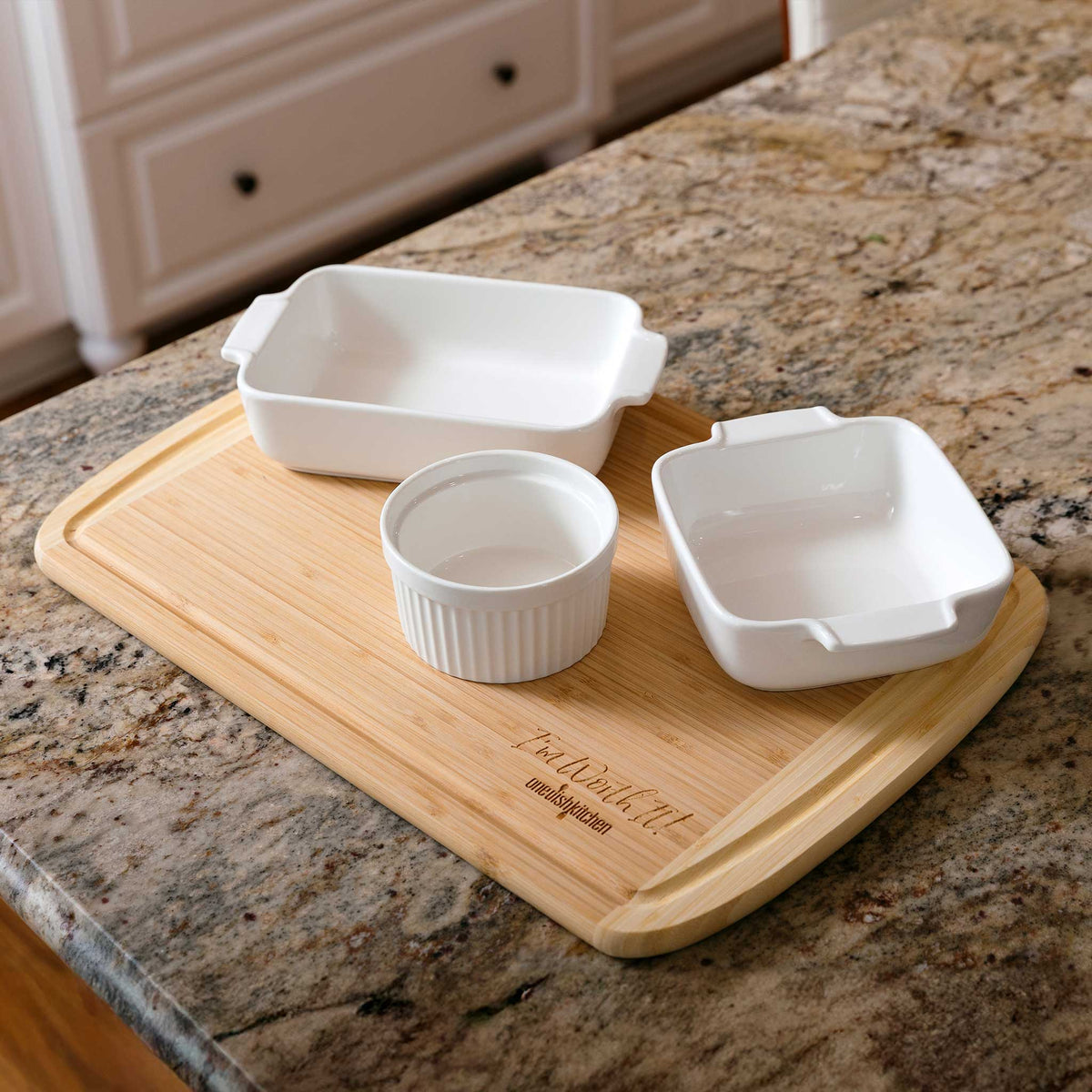 “I’m Worth It!” Limited Edition Bamboo Large Cutting Board
