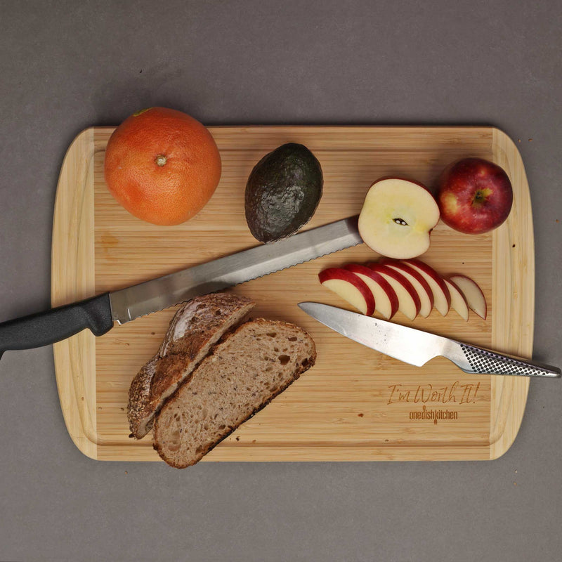 “I’m Worth It!” Limited Edition Bamboo Large Cutting Board